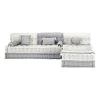 Maisons Du Monde Canapés D'angle Banquette D'angle Modulable 6 Places En Coton Grise Et Blanche -Magasin Méridiennes banquette d angle modulable 6 places en coton grise et blanche 1000 7 21 133763 1