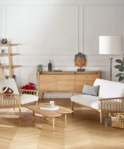 Robin Des Bois Banquettes Banquette En Chêne Et Lin Naturel 2 Places -Magasin Méridiennes banquette en chene et lin naturel 2 places 2