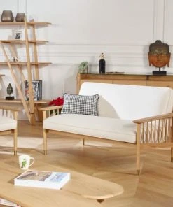 Robin Des Bois Banquettes Banquette En Chêne Et Lin Naturel 2 Places -Magasin Méridiennes banquette en chene et lin naturel 2 places 5