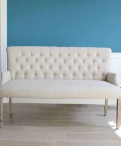 Robin Des Bois Banquettes Banquette En Lin Capitonné Beige 3 Places -Magasin Méridiennes banquette en lin capitonne beige 3 places 4