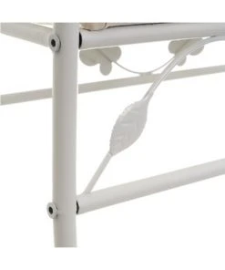 Wadiga Banquettes Banquette En Métal Blanc Et Assise Rembourrée Coton Beige 68x30x64cm -Magasin Méridiennes banquette en metal blanc et assise rembourree coton beige 68x30x64cm 5