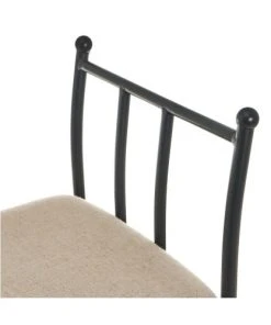 Wadiga Banquettes Banquette En Métal Noir Et Assise Rembourrée Lin Beige 68x30x64cm -Magasin Méridiennes banquette en metal noir et assise rembourree lin beige 68x30x64cm 2