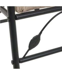 Wadiga Banquettes Banquette En Métal Noir Et Assise Rembourrée Lin Beige 68x30x64cm -Magasin Méridiennes banquette en metal noir et assise rembourree lin beige 68x30x64cm 5