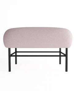 Potiron Paris Banquettes Banquette En Tissu Rose Et Métal Noir -Magasin Méridiennes banquette en tissu rose et metal noir 2