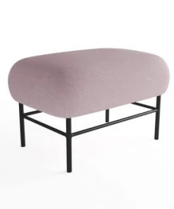 Potiron Paris Banquettes Banquette En Tissu Gris Et Métal Noir -Magasin Méridiennes banquette en tissu rose et metal noir 5