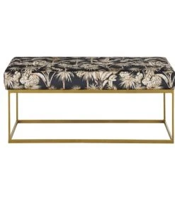 Maisons Du Monde Banquettes Banquette Imprimé Exotique Doré, Noir Et écru