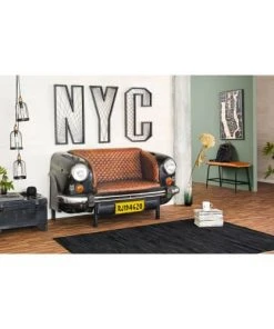 Maisons Du Monde Banquettes Banquette Indus En Cuir Marron -Magasin Méridiennes banquette indus en cuir marron 1000 0 26 175219 4