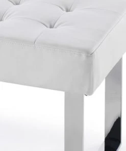 Angel Cerda Banquettes Banquette Rembourrée Simili Cuir Avec Pieds En Acier Inoxydable -Magasin Méridiennes banquette rembourree simili cuir avec pieds en acier inoxydable 3