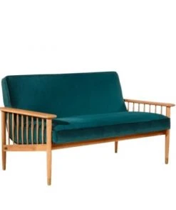 Robin Des Bois Banquettes Banquette Velours Bleu Paon 2 Places