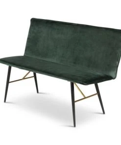 Zago Banquettes Banquette Verte Velours Art Déco -Magasin Méridiennes banquette verte velours art deco 5