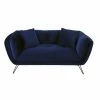 Maisons Du Monde Canapés Droits Canapé 2/3 Places En Velours Bleu Nuit -Magasin Méridiennes canape 2 3 places en velours bleu nuit 1000 8 40 209550 1