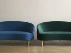 Maisons Du Monde Canapés Petits Prix Canapé 2/3 Places En Velours Vert -Magasin Méridiennes canape 2 3 places en velours vert 1000 0 32 209542 5