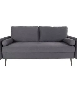 Meubles & Design Canapés Petits Prix Canapé 2 Places 175cm En Tissu Gris Foncé -Magasin Méridiennes canape 2 places 175cm en tissu gris fonce 5