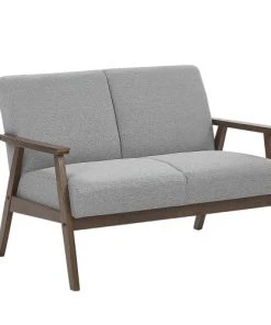 Beliani Canapés Petits Prix Canapé 2 Places 2 Personnes En Polyester Gris -Magasin Méridiennes canape 2 places 2 personnes en polyester gris 2