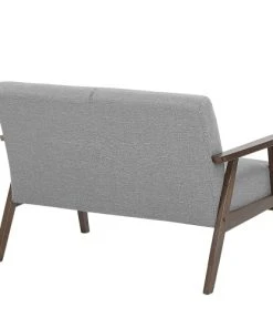 Beliani Canapés Petits Prix Canapé 2 Places 2 Personnes En Polyester Gris -Magasin Méridiennes canape 2 places 2 personnes en polyester gris 3