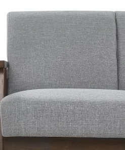 Beliani Canapés Petits Prix Canapé 2 Places 2 Personnes En Polyester Gris -Magasin Méridiennes canape 2 places 2 personnes en polyester gris 4