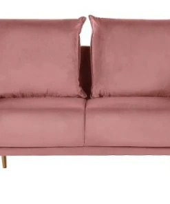Beliani Canapés Petits Prix Canapé 2 Places 2 Personnes En Velours Rose