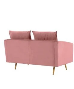 Beliani Canapés Petits Prix Canapé 2 Places 2 Personnes En Velours Rose -Magasin Méridiennes canape 2 places 2 personnes en velours rose 3