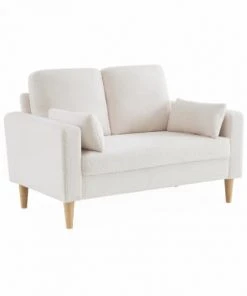 Alice's Garden Canapés Petits Prix Canapé 2 Places à Bouclettes Blanches