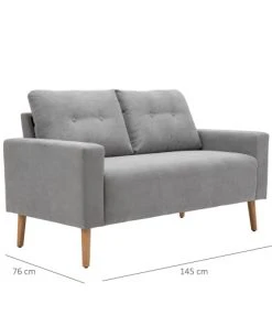 Homcom Canapés Droits Canapé 2 Places Design Scandinave Tissu 10 Homcom Canapés Droits Canapé 2 Places Design Scandinave Tissu -Magasin Méridiennes canape 2 places design scandinave tissu 14