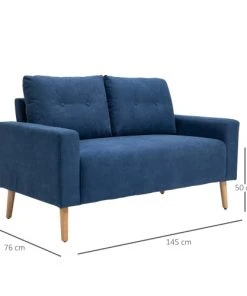 Homcom Canapés Petits Prix Canapé 2 Places Design Scandinave Tissu -Magasin Méridiennes canape 2 places design scandinave tissu 8