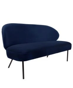 Leitmotiv Canapés Petits Prix Canapé 2 Places En Métal Bleu Marine -Magasin Méridiennes canape 2 places en metal bleu marine 3