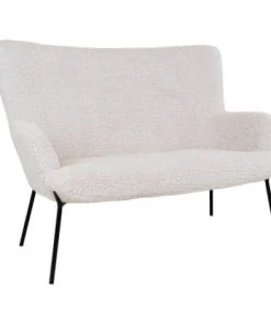 Meubles & Design Canapés Petits Prix Canapé 2 Places En Tissu Bouclé Beige -Magasin Méridiennes canape 2 places en tissu boucle beige 2