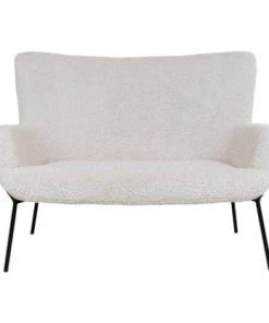 Meubles & Design Canapés Petits Prix Canapé 2 Places En Tissu Bouclé Beige