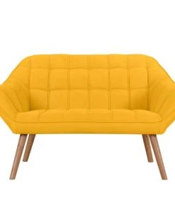 Rendez Vous Déco Canapés Petits Prix Canapé 2 Places En Tissu Jaune