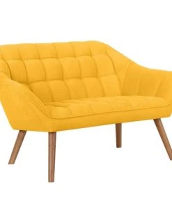 Rendez Vous Déco Canapés Petits Prix Canapé 2 Places En Tissu Jaune -Magasin Méridiennes canape 2 places en tissu jaune 3