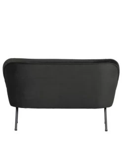 Bepurehome Canapés Droits Canapé 2 Places En Velours Bleu Marine -Magasin Méridiennes canape 2 places en velours bleu marine 2