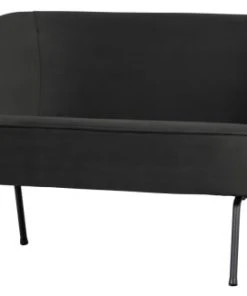 Bepurehome Canapés Droits Canapé 2 Places En Velours Bleu Marine -Magasin Méridiennes canape 2 places en velours bleu marine 5