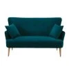 Maisons Du Monde Canapés Petits Prix Canapé 2 Places En Velours Bleu Pétrole -Magasin Méridiennes canape 2 places en velours bleu petrole 1000 6 36 166045 1