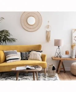 Maisons Du Monde Canapés Petits Prix Canapé 2 Places En Velours Jaune Moutarde -Magasin Méridiennes canape 2 places en velours jaune moutarde 1000 8 38 166047 6