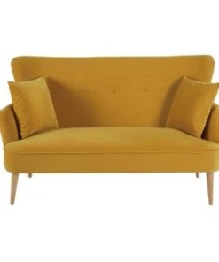 Maisons Du Monde Canapés Petits Prix Canapé 2 Places En Velours Jaune Moutarde -Magasin Méridiennes canape 2 places en velours jaune moutarde leon 1000 8 38 166047 1