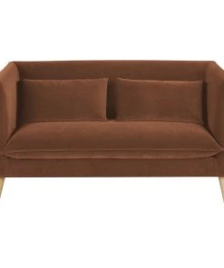 Maisons Du Monde Canapés Petits Prix Canapé 2 Places En Velours Marron écureuil