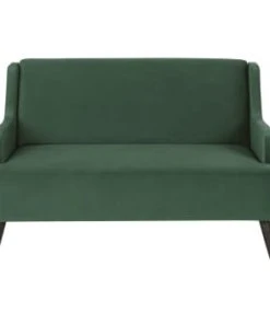Maisons Du Monde Canapés Droits Canapé 2 Places En Velours Vert -Magasin Méridiennes canape 2 places en velours vert siwan 1000 10 30 216182 5 1