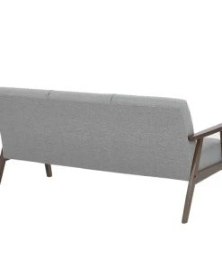 Beliani Canapés Petits Prix Canapé 3 Places 3 Personnes En Polyester Gris -Magasin Méridiennes canape 3 places 3 personnes en polyester gris 3