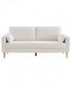 Alice's Garden Canapés Petits Prix Canapé 3 Places à Bouclettes Blanches -Magasin Méridiennes canape 3 places a bouclettes blanches 3
