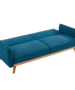 Homifab Canapés Droits Canapé 3 Places Convertible En Tissu Bleu 10 Homifab Canapés Droits Canapé 3 Places Convertible En Tissu Bleu -Magasin Méridiennes canape 3 places convertible en tissu bleu 2