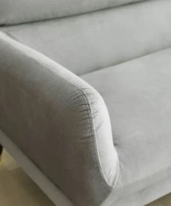 Concept Usine Canapés Petits Prix Canapé 3 Places En Velours Gris Clair -Magasin Méridiennes canape 3 places en velours gris clair 2