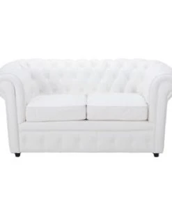 Maisons Du Monde Canapés Petits Prix Canapé Capitonné 2 Places En Suédine Marron -Magasin Méridiennes canape capitonne 2 places blanc chesterfield 1000 10 0 133086 2