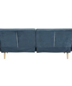 Maisons Du Monde Canapés Petits Prix Canapé Clic-clac 3 Places En Velours Bleu Foncé -Magasin Méridiennes canape clic clac 3 places en velours bleu fonce 1000 0 16 198169 4