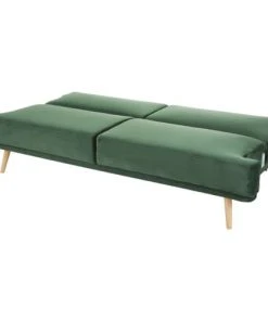 Maisons Du Monde Canapés Petits Prix Canapé Clic-clac 3 Places En Velours Vert -Magasin Méridiennes canape clic clac 3 places en velours vert 1000 16 15 198168 2