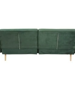 Maisons Du Monde Canapés Petits Prix Canapé Clic-clac 3 Places En Velours Vert -Magasin Méridiennes canape clic clac 3 places en velours vert 1000 16 15 198168 4