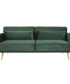 Maisons Du Monde Canapés Petits Prix Canapé Clic-clac 3 Places En Velours Bleu Foncé -Magasin Méridiennes canape clic clac 3 places en velours vert elvis 1000 16 15 198168 1