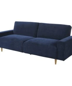 Maisons Du Monde Canapés Droits Canapé Clic-clac 4 Places Bleu Foncé -Magasin Méridiennes canape clic clac 4 places bleu fonce 1000 16 35 198270 2