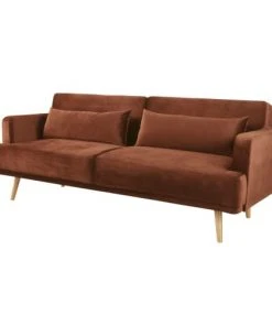 Maisons Du Monde Canapés Petits Prix Canapé Clic-clac 4 Places En Velours Marron écureuil -Magasin Méridiennes canape clic clac 4 places en velours marron ecureuil 1000 4 19 209529 3