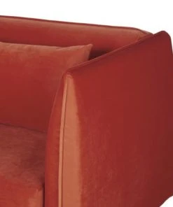 Maisons Du Monde Canapés Petits Prix Canapé Clic-clac 4 Places En Velours Orange -Magasin Méridiennes canape clic clac 4 places en velours orange 1000 14 40 216356 6