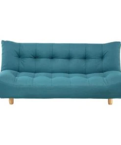 Maisons Du Monde Canapés Petits Prix Canapé Clic-clac Capitonné 3 Places Bleu Turquoise
